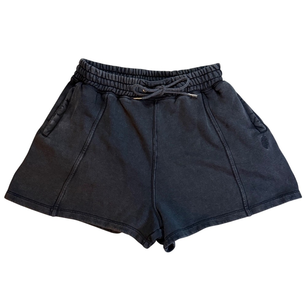 Free Movement Distressed Charcoal Sweat Shorts Drawstring Waist Size XL